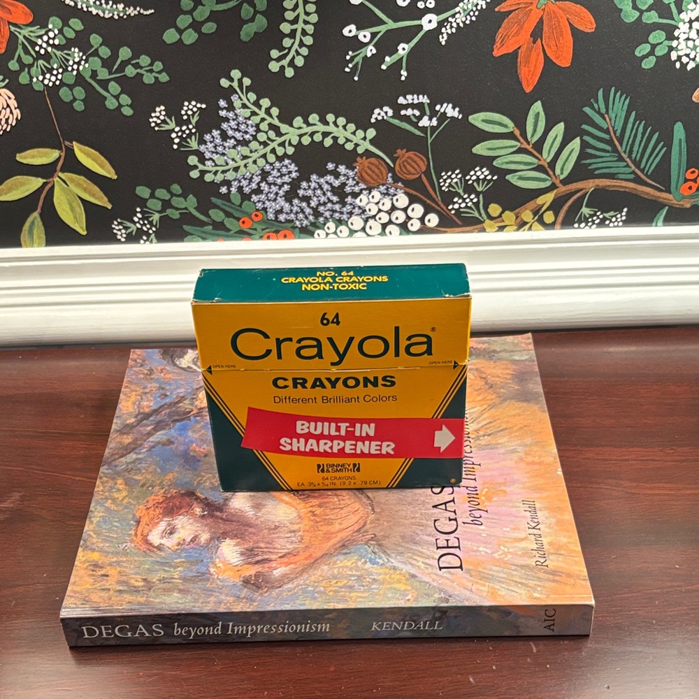 Vintage Crayon 64-Count Crayons Box – Yellow & Dark Green Built in Sharpener - Picture 14 of 14